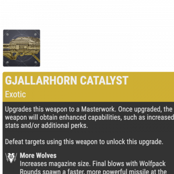 Gjallarhorn Catalyst boost