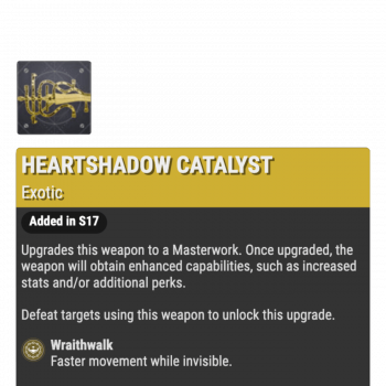 Heartshadow Catalyst boost