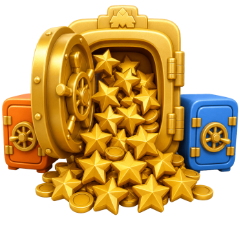 Gold Vault premium sticker packs and dice rolls