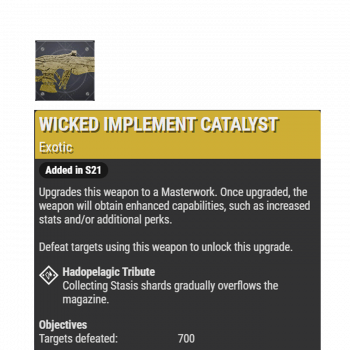 Wicked Implement Catalyst boost