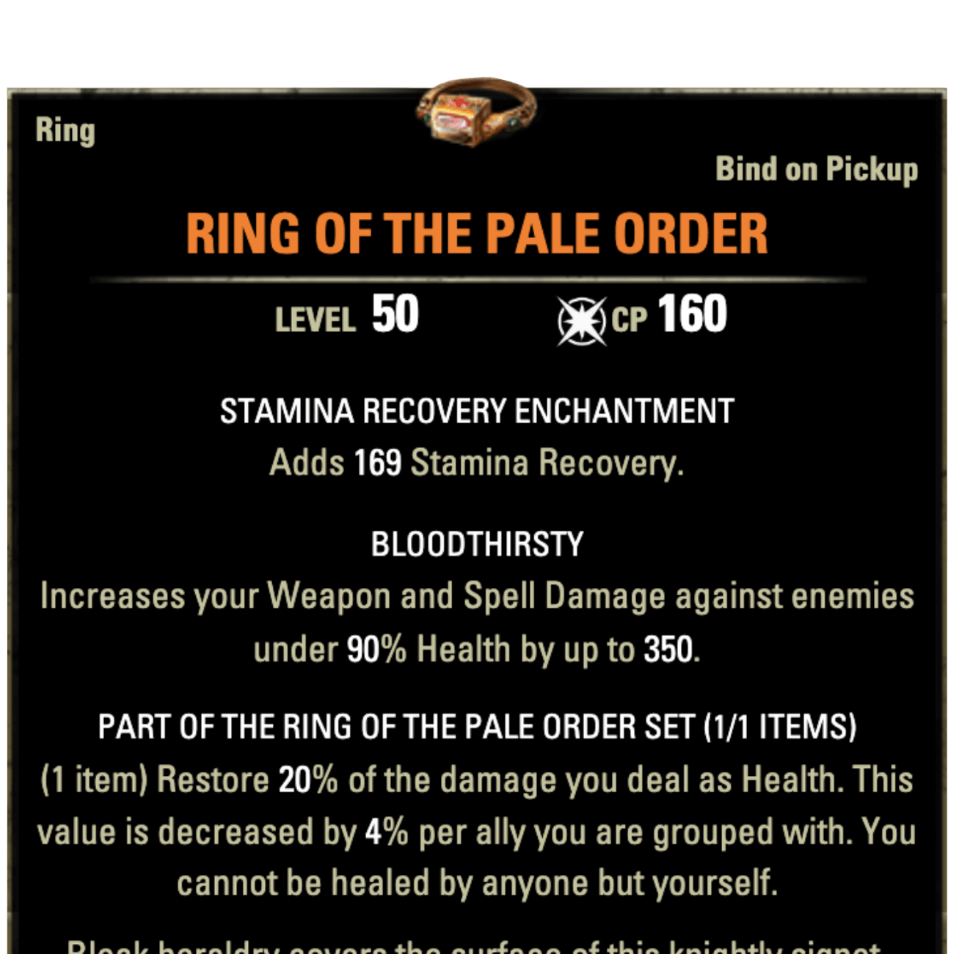 Ring of the Pale Order boost