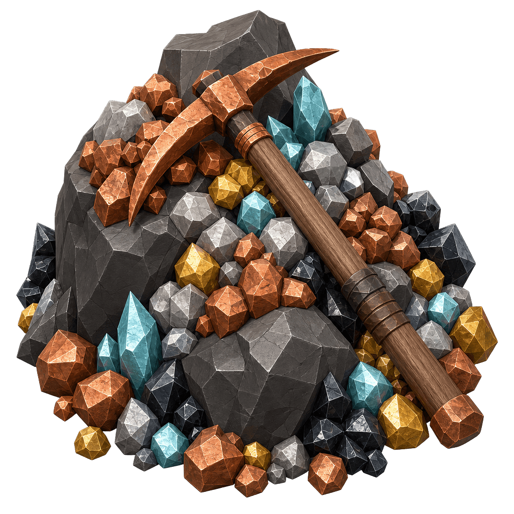 The Forge rare ores for crafting