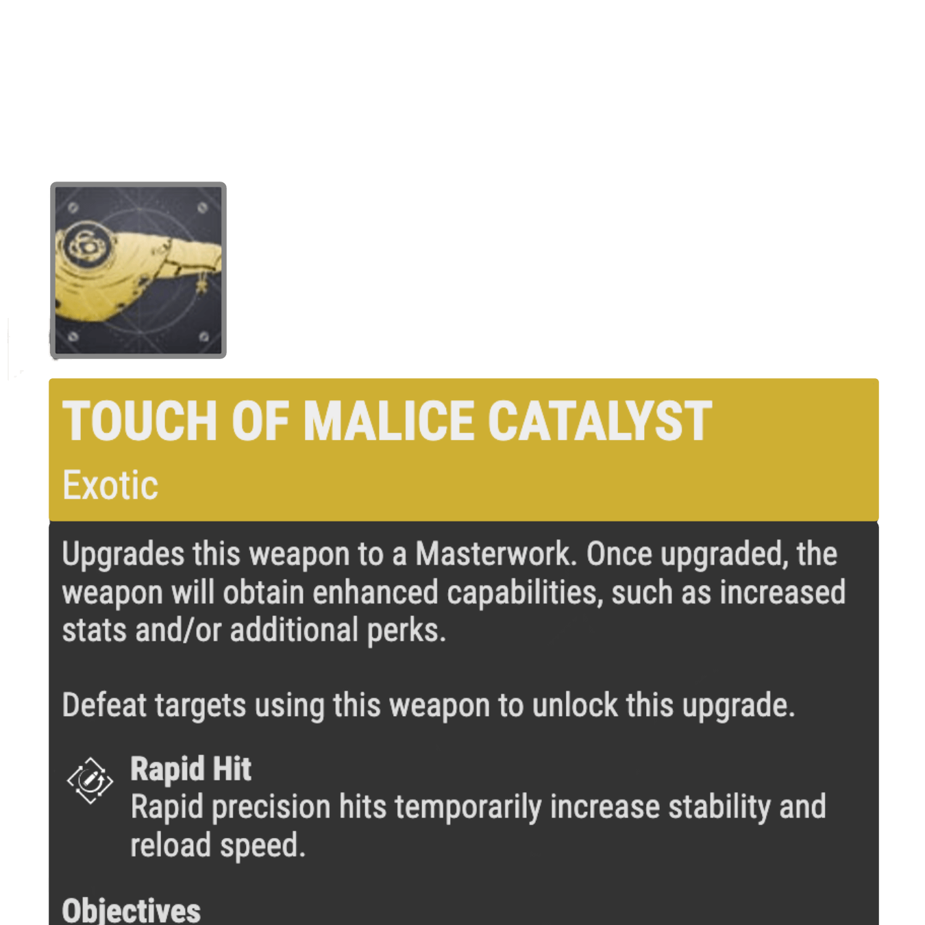 Touch of Malice Catalyst boost