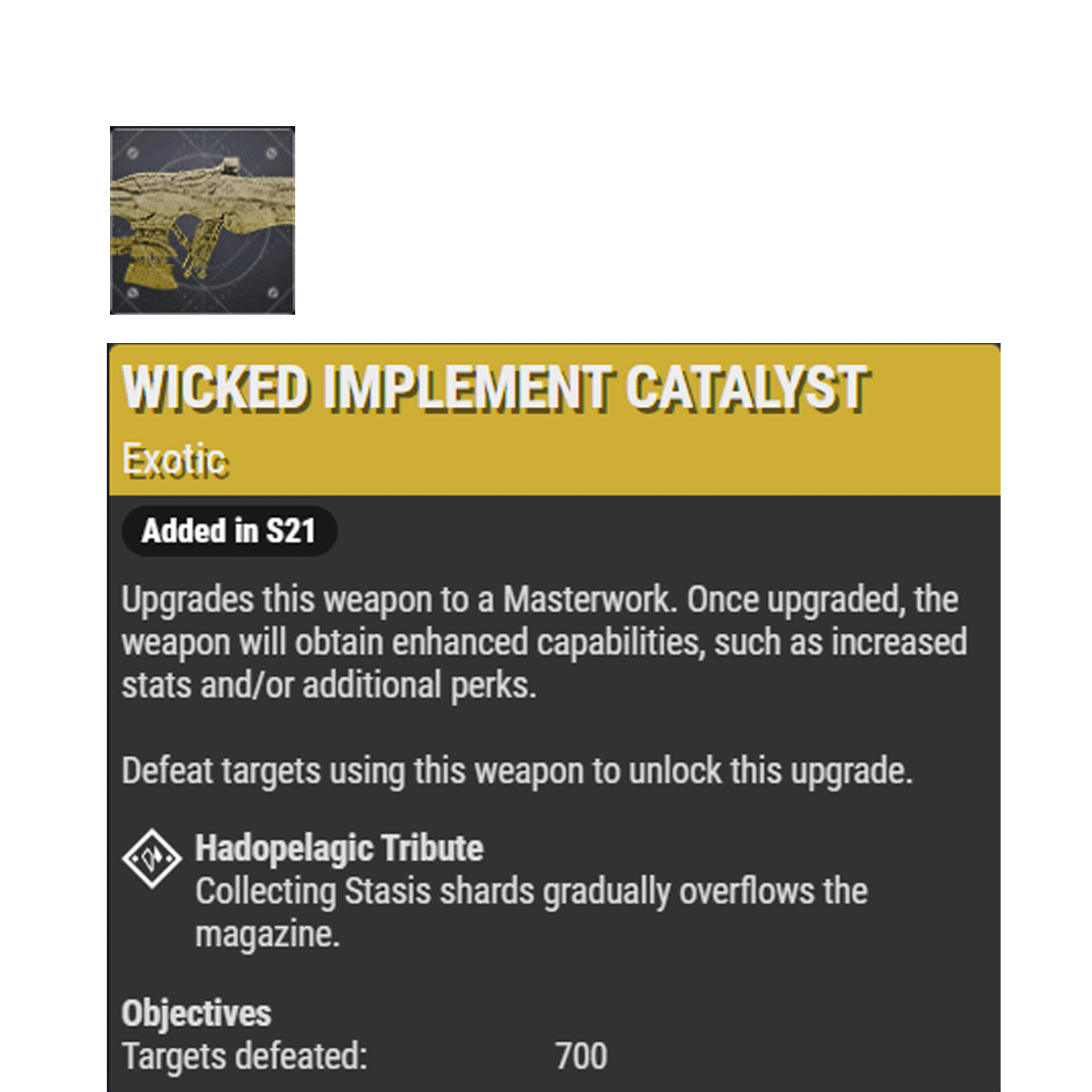 Wicked Implement Catalyst boost